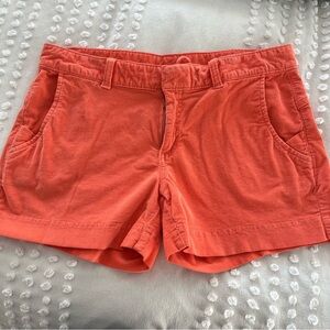 Athleta Corduroy Shorts Women’s Light Coral Drawstring Beach Size 6